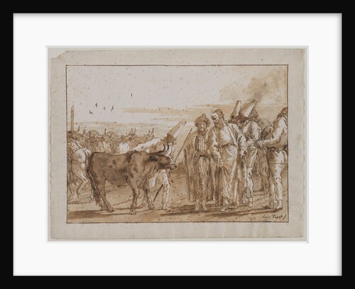 The Cattle Vendor, 1790s by Giovanni Domenico Tiepolo