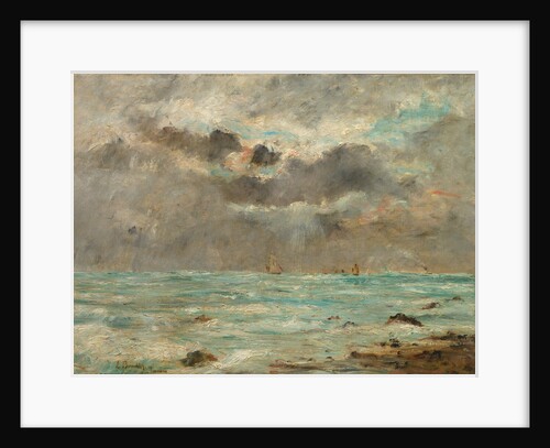 The Coast at Trouville, c. 1865-1900 by Eugène Boudin (imitator of)