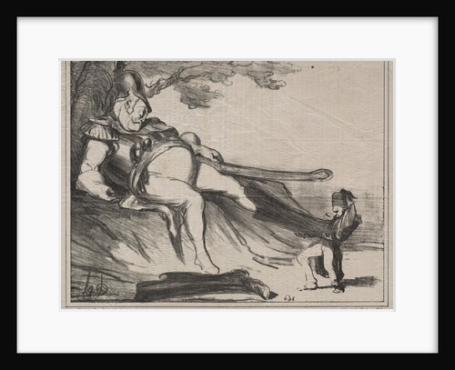The Cossacks for laughter: The ogre and his little Tom Thumb, 1854 by Honoré Daumier