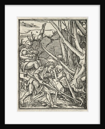 The Dance of Death: Expulsion from Paradise; Adam Cultivating the Ground by Hans Holbein