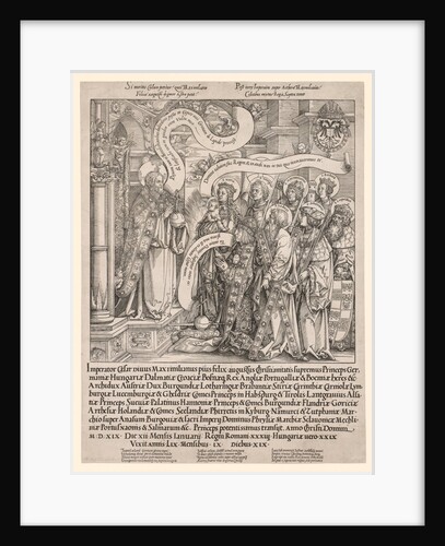 The Emperor Maximilian Presented by His Patron Saints to the Almighty, 1519 by Hans Springinklee