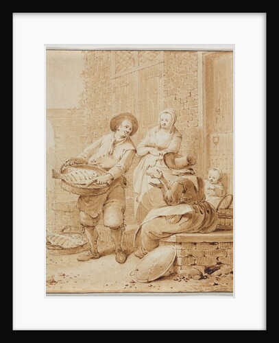 The Fish Monger, second half 18th century by Hendrik Meijer