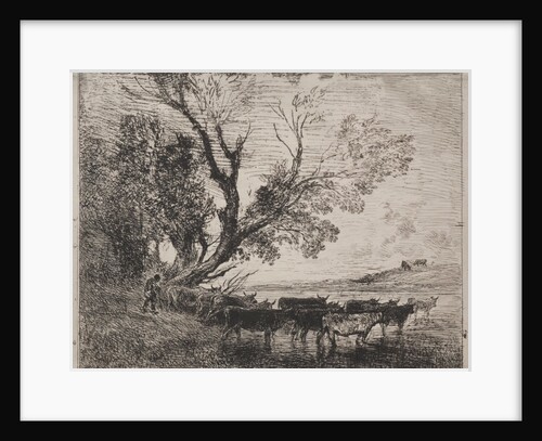 The Ford, original impression 1862, printed in 1921 by Charles François Daubigny
