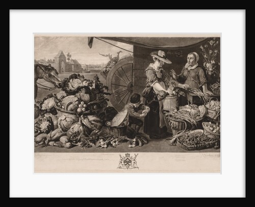 The Four Markets: The Vegetable Market, 1779 by Richard Earlom