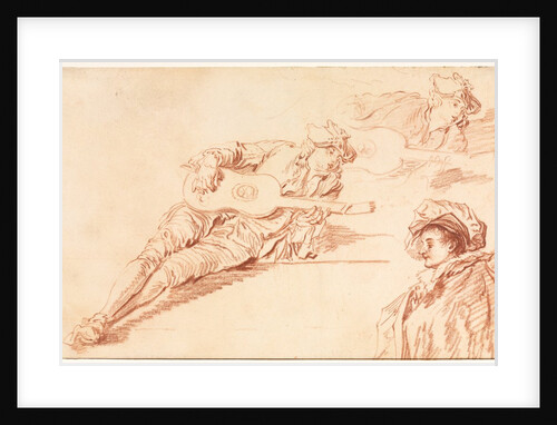 The Guitarist, 1720s by Jean-Baptiste Pater