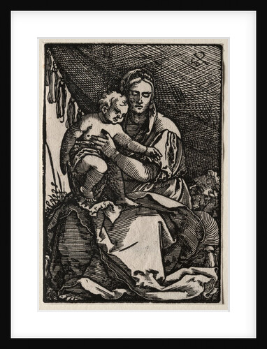 The Holy Family under a Tent by Hans Sebald Beham