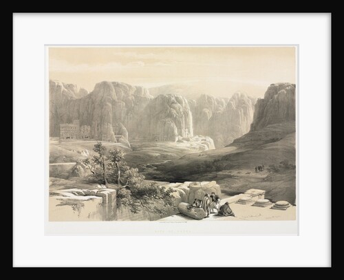 The Holy Land, Syria, Idumea, Arabia, Egypt & Nubia: Petra, Looking South, 1842 by Louis Haghe