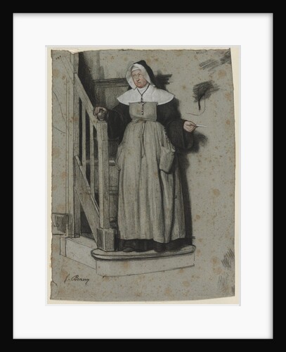 The Letter of Admission, Interior of a Convent, c. 1867 by François Bonvin