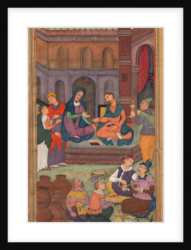 The Marriage at Cana, from a Mirror of Holiness of Father Jerome Xavier, 1602-1604 by Unknown