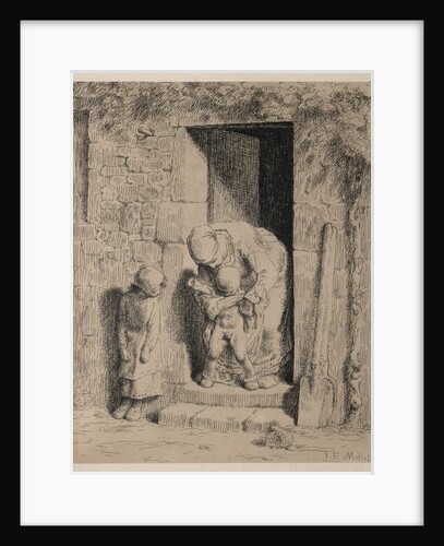 The Maternal Precaution by Jean-François Millet