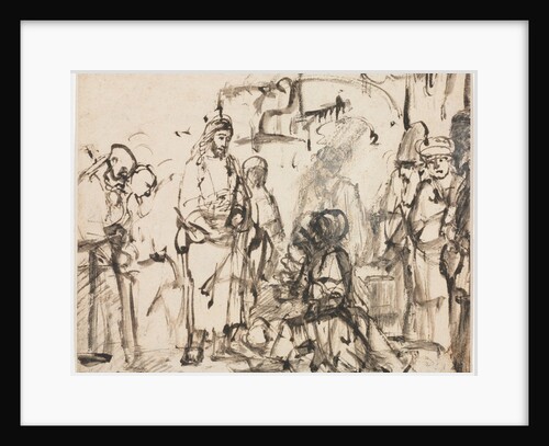 The Meeting of Christ with Martha and Mary after the Death of Lazarus, c. 1662-65 by Rembrandt van Rijn