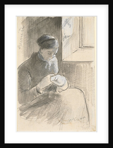 The Mender, c. 1881 by Camille Pissarro