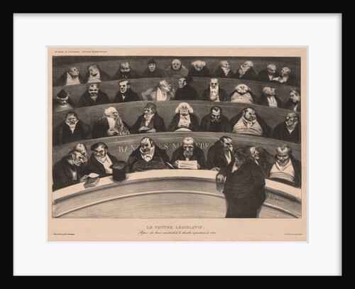 The Monthly Association: The Legislative Belly, 1834 by Honoré Daumier; Aubert