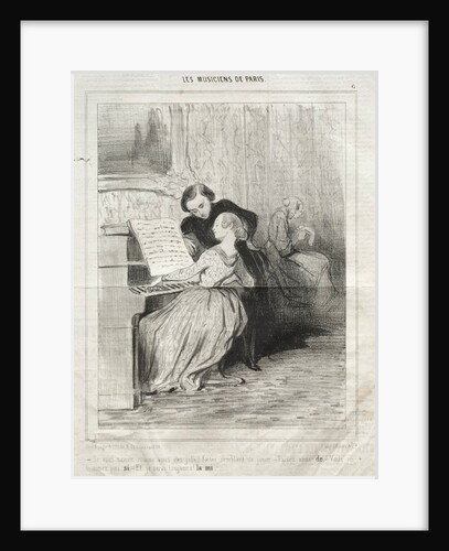 The Musicians of Paris, plate 6: If you knew how pretty you are!, 6 March 1841 by Honoré Daumier; Aubert