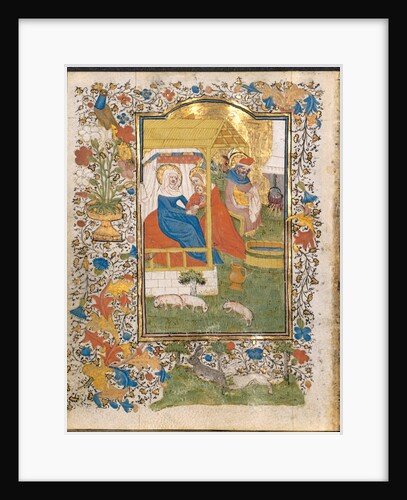 The Nativity: Leaf from a Book of Hours, c. 1420-1430 by Henri d'Orquevaulx; Workshop