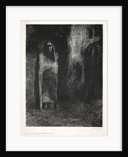 The Night: The Man Was Alone in a Night Landscape, 1886 by Odilon Redon