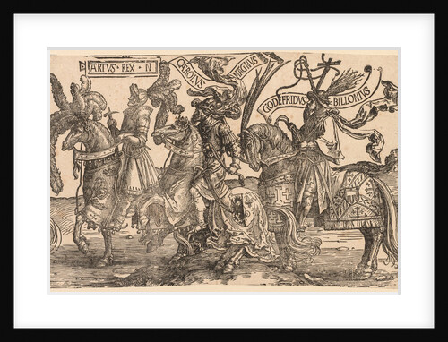 The Nine Heroes: Arthur, Charles the Great, Godfrey of Bouillon, 1515-1517 by Lucas van Leyden