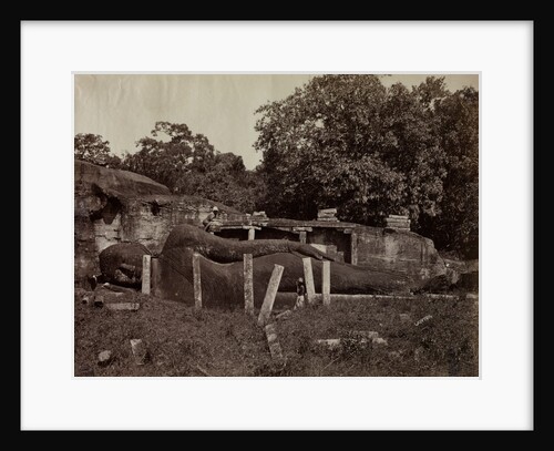 The Paranirvana of Buddha, Gal Vihara, Polonnaruva, Ceylon, 1870-1871 by Joseph Lawton