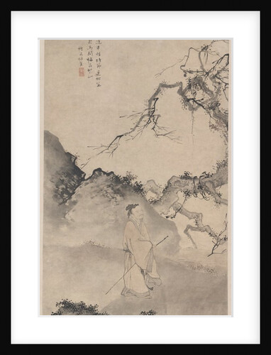 The Poet Lin Bu Wandering in the Moonlight, late 1400s by Du Jin