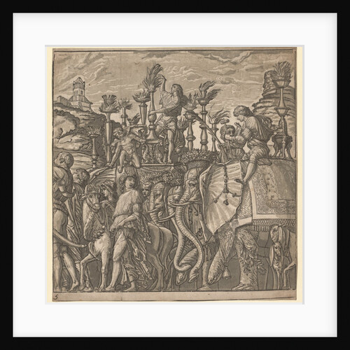 The Triumph of Julius Caesar: Elephants Carrying Torches, 1593-99 by Andrea Andreani