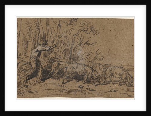 The Truffle Gatherers, c. 1849 by Charles-Émile Jacque