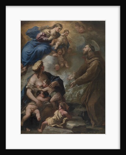The Virgin and Child Appearing to Saint Francis of Assisi, 1680s by Luca Giordano