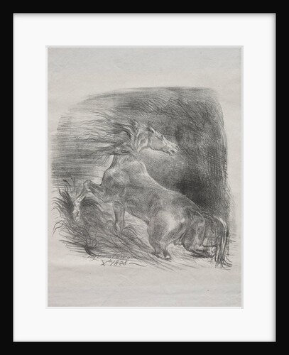 The Wild Horse, or Frightened Horse Leaving the Water, 1828 by Eugène Delacroix