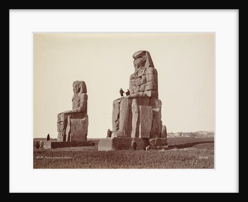 Thebes, The Colossi of Memnon, 1870s by Henri Béchard