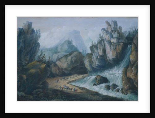 Torrent and Waterfall in the Alps, 1792 by Louis Bélanger