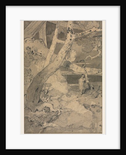 Traveler in a Woodland Landscape, 1806 by John Sell Cotman