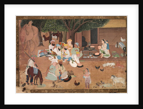 Traveling Warriors Stopping at a Farm, c. 1800 by Unknown