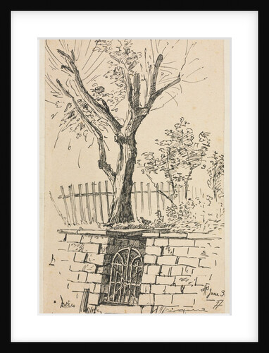 Tree on Top of a Stone Wall, Cleveland by Otto H. Bacher
