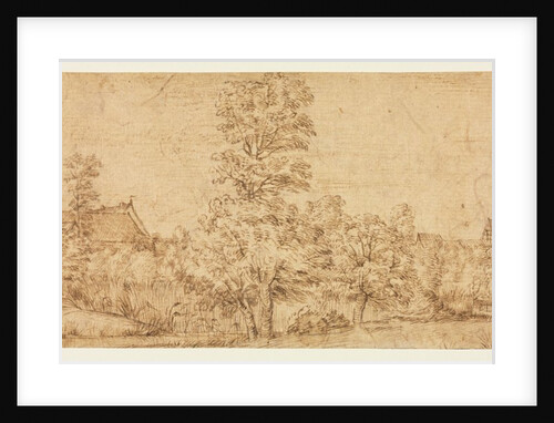 Trees before a Village, third quarter 17th century by Jan Lievens (attributed to)