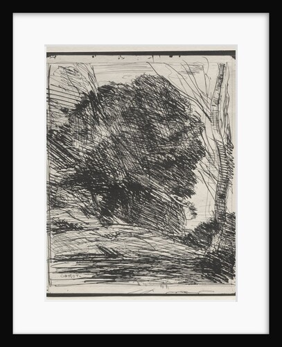 Trees on the Mountain, original impression 1856, printed in 1921 by Jean Baptiste Camille Corot