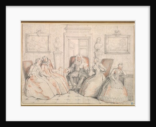 Trissotin Reading to Philaminte, Bélise, and Armande…, probably c. 1725-1726 by Charles Coypel