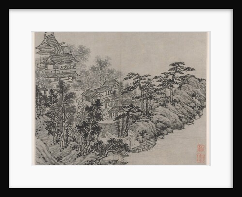 Twelve Views of Tiger Hill, Suzhou: Cloud-Climbing Pavilion, after 1490 by Shen Zhou