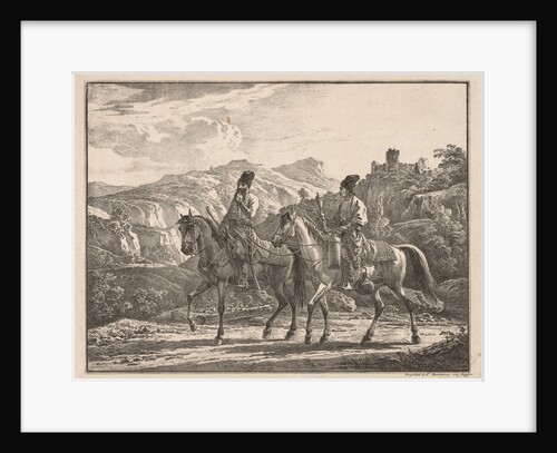 Two Cossacks on Horseback by Aleksandr Orlowski
