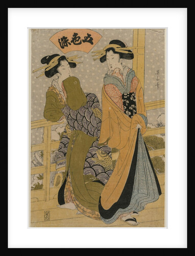 Two Courtesans on a Balcony, c. early 1810s by Eizan Kikugawa