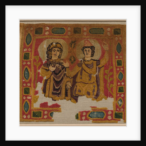 Two Figures Framed by a Jeweled Border, 450-550 by Unknown