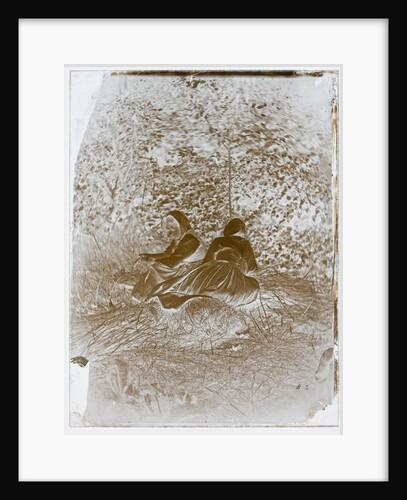 Two Peasant Girls Seated, 1870s by Auguste Giraudon's Artist