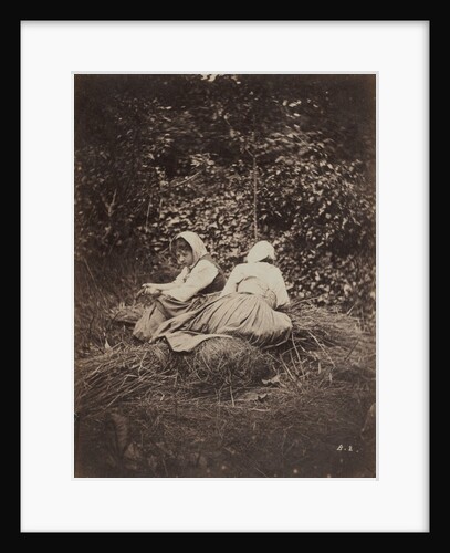 Two Peasant Girls Seated, 1870s by Auguste Giraudon's Artist