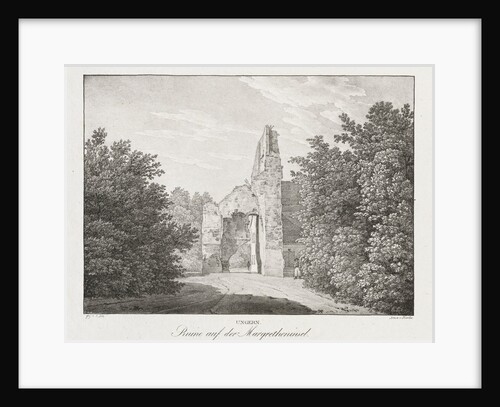 Ungern, Ruinen auf der Margretheninsel by Jakob Alt