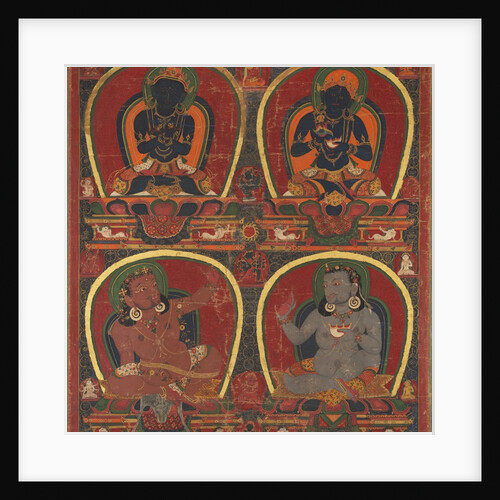 Vajradhara, Nairatmya, and Mahasiddhas Virupa and Kanha, c. 1450 by Unknown