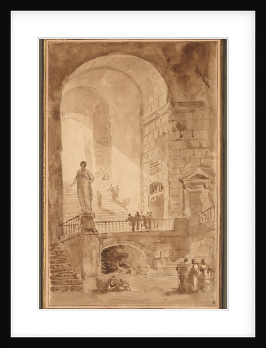 Vaulted Staircase, c. 1770-1779 by Hubert Robert