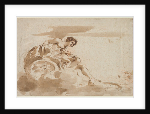Venus and Cupid in a Chariot, 1615-1617 by Guercino