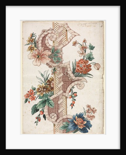 Vertical Decorative Floral Band, 1773 by Giacomo Cavenezia
