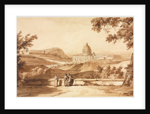 View of St. Peters, Rome, c. 1817-1820 by Achille Etna Michallon