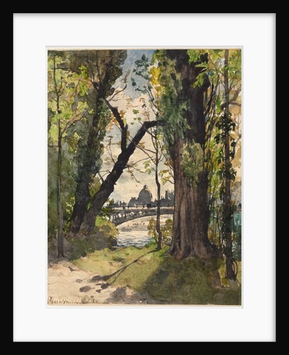 View of the Institut de France from the Foot of the Pont Royal, 1870 by Henri Joseph Harpignies