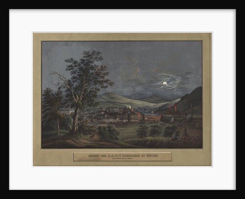 View of the K. K. Private Iron Factory in Zöptau, c. 1850 by Carl Julius Rieden; C. J. Rieden; E.W. Knippel