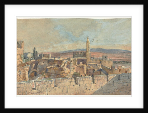 View of the Old City of Jerusalem, 2nd half 1800s by John Fullylove